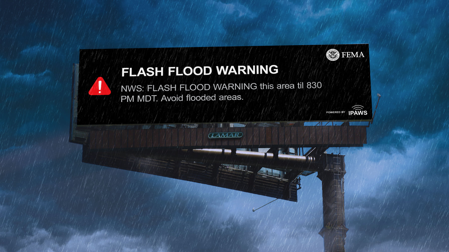 Don't be surprised if you see an emergency alert on our digital billboards. Lamar Advertising Company and FEMA Federal Emergency Management Agency have announced a deal that allows potentially life-saving information carried on FEMA’s Integrated Public Alert and Warning System (#IPAWS) to be displayed on our nationwide digital billboard network in areas threatened by severe weather and other public safety emergencies. Read more in today's press release: http://www.lamar.com//lamar-to-display-FEMA-alerts-on-digi