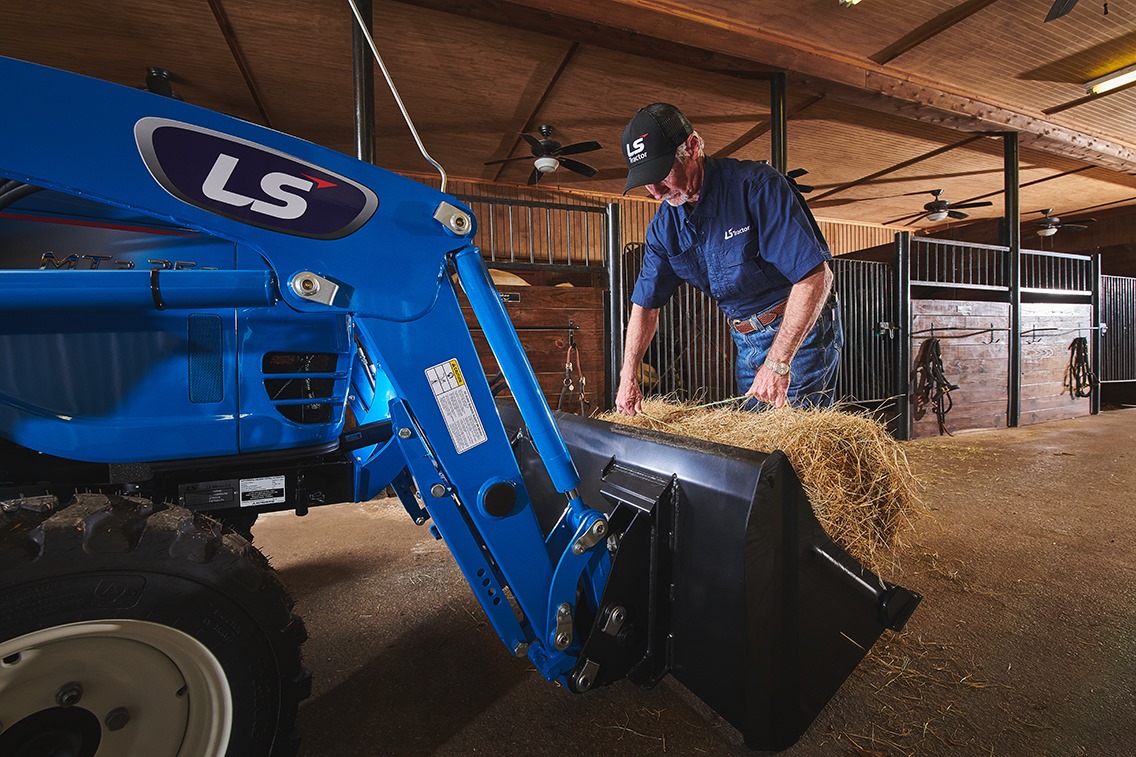 An LS Tractor. The perfect sized tractor to maneuver through your barn!(803) 685-7685 Call us today!