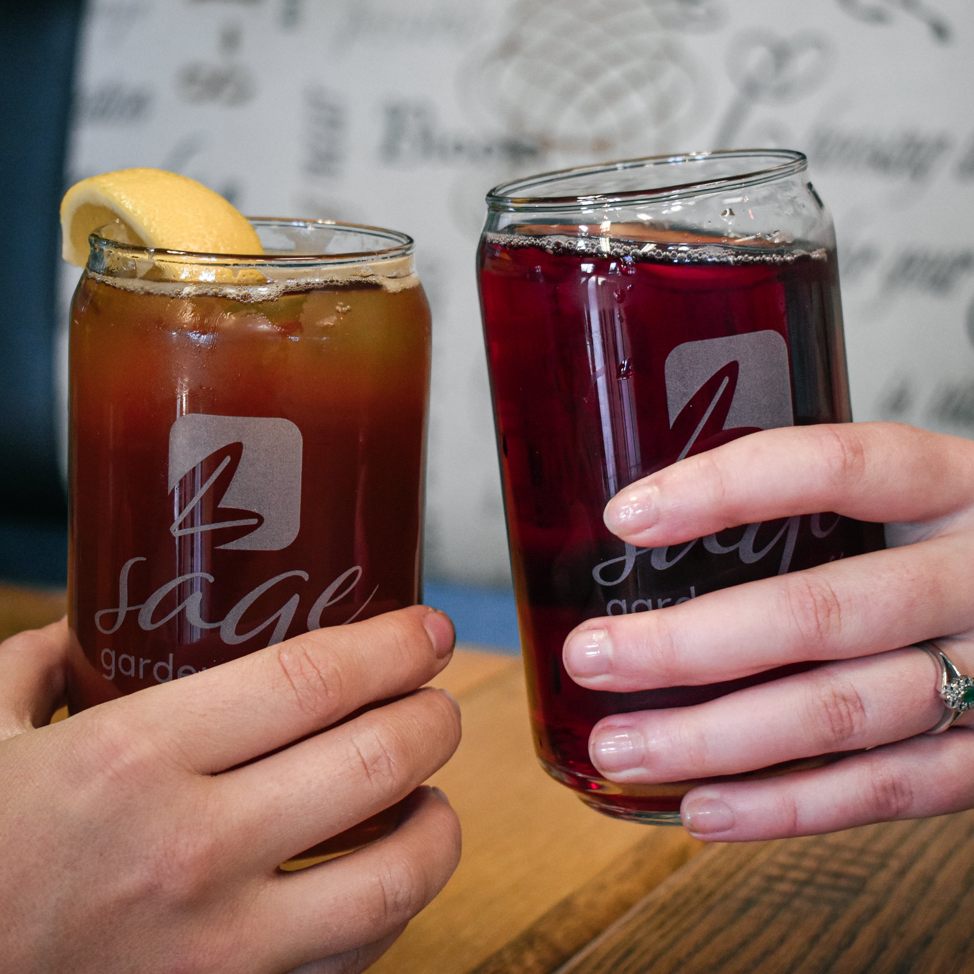 we got some new glasses. come try them out with some tea or a bourbon barrel ale!