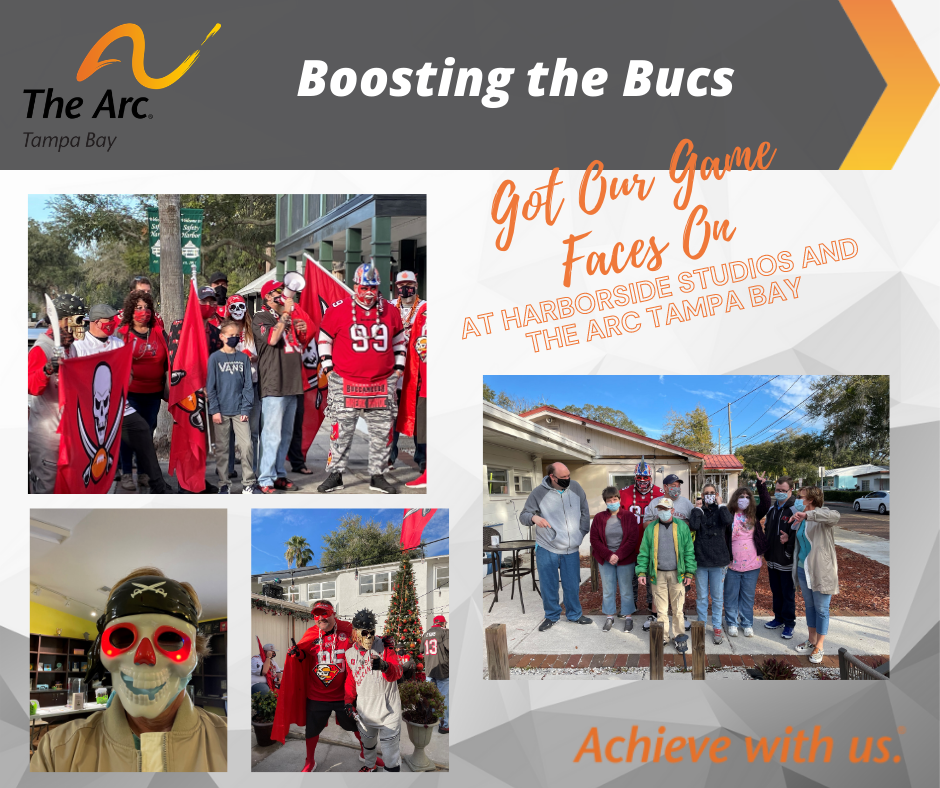 We are cheering on our #tampabaybuccaneers all around town! We are feeling good about The Arc Tampa Bay's friendly bet with Center For Developmentally Disabled in Kansas City, the winning city will receive a package of home town goodies from the losing city. #GoBucs!